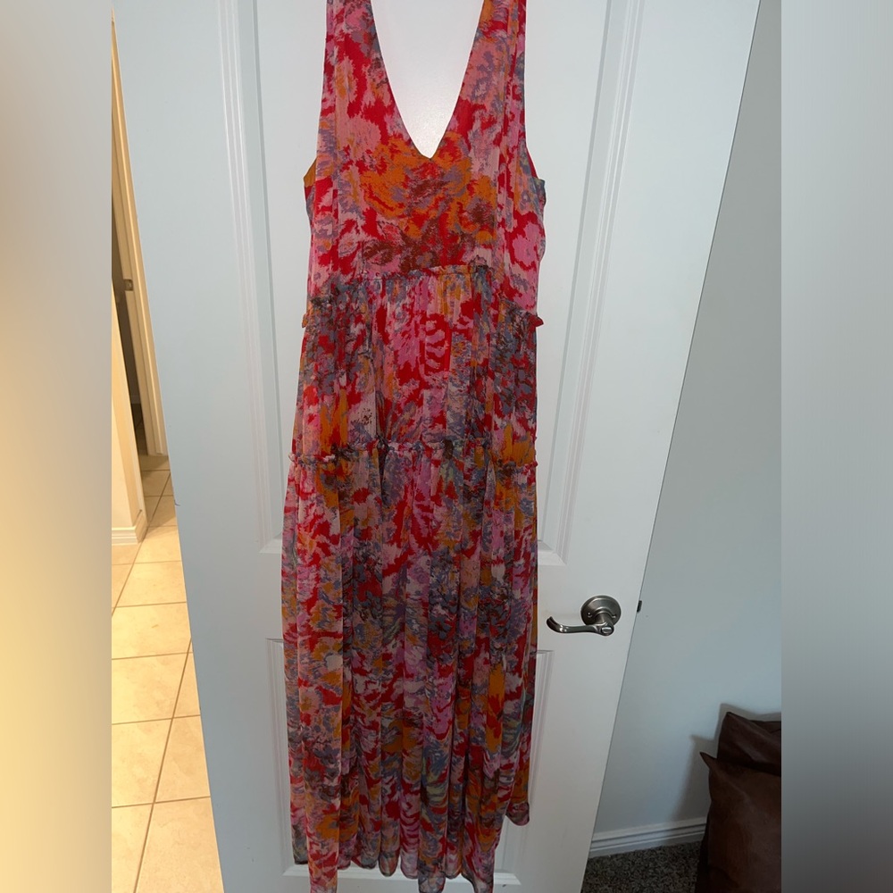 Red/pink free people dress
